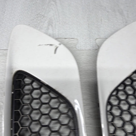 08-13 BMW E90 E92 E93 M3 Hood Scoops Space Pair 8042978 Alpine White *Tabs*