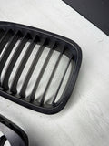 BMW 01-06 E46 M3 Front Kidney Grilles Matte Black Set