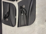 15-18 BMW F80 M3 Sedan Front Rear Door Card Panels Leather Black Set OEM *notes*
