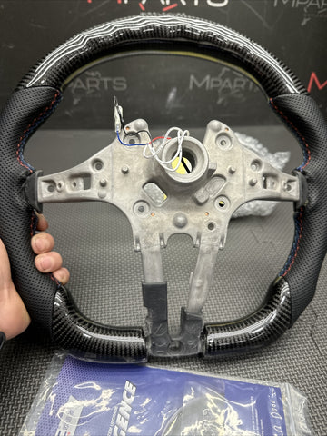 15-20 BMW F80 F82 F83 M3 M4 OHC Carbon fiber Steering Wheel Manual DCT Led