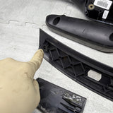 01-06 BMW E46 M3 Coupe Interior Armrests Trim Set Titan Shadow Black *Notes*