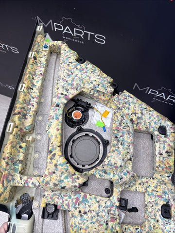 15-20 BMW F82 M4 COUPE REAR LEFT TRIM PANEL CARD MERINO SAKHIR ORANGE