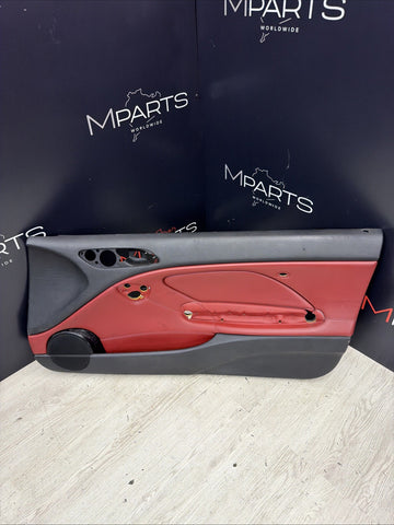 01-06 BMW E46 M3 FRONT RIGHT PASSENGER SIDE DOOR PANEL CARD IMOLA RED OEM