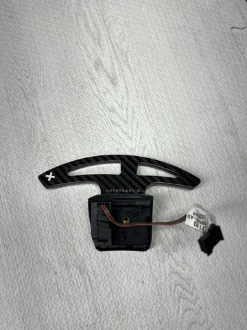 08-14 BMW E90 E92 E93 M3 X5M X6M DCT Steering Wheel Paddle Shifters Carbon Fiber