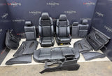 BMW F10 M5 11-16 FRONT HEATED ACTIVE SEATS BLACK MERINO DOOR PANELS BENCH 71k