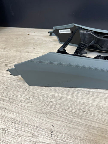 08-13 BMW E90 E92 E93 M3 Center Console Extended Leather Silverstone Palladium