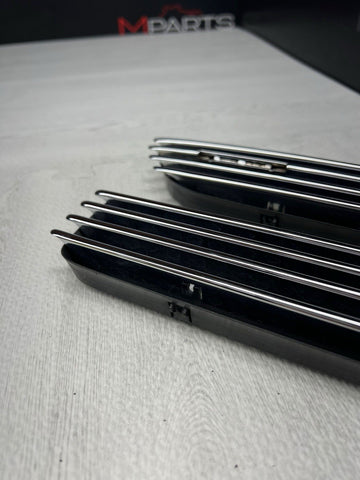 01-06 BMW E46 M3 Fender Vent Grilles Grills Trims Chrome OEM No Emblems