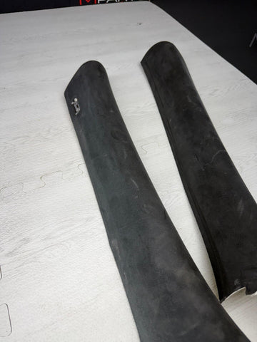 06-10 BMW E63 M6 COUPE Interior A-Pillar Trim Panel Pair L&R  ALCANTARA Set OEM