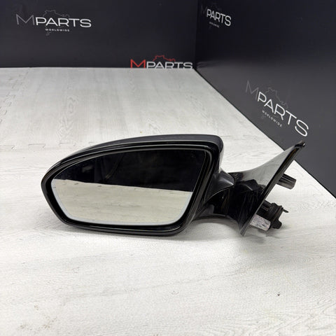 13-16 BMW F10 M5 LEFT DRIVER SIDE MIRROR NO CAMERA SAPPHIRE BLACK OEM