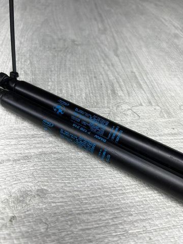 07-13 BMW E93 328i Convertible Rear Trunk Lid Shock Absorber Pair OEM 7129215