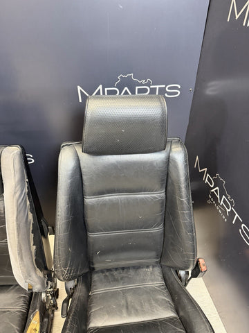 1983-1993 BMW E30 318i 320i 323i 325i Sport Seat Set Black Leather *Notes*
