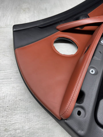 08-13 BMW E92 M3 Original Fox Red Interior Front Right Passenger Door Card Panel