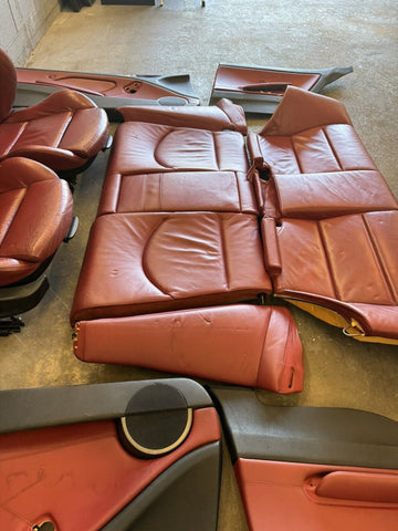 BMW E46 M3 01-06 Coupe Imola Red Nappa Leather Interior Seats Panels Set OEM