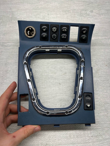 BMW Z3 M Z3M CENTER CONSOLE SHIFTER TRIM W/CHROME RING ESTORIL BLUE