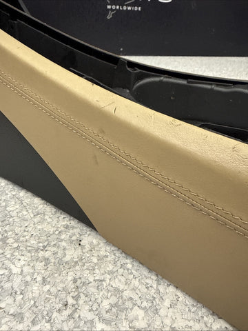 08-13 BMW E90 E92 E93 M3 Front Center Console Armrest Extended Leather Bamboo