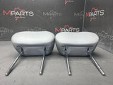 2001-2006 BMW E46 M3 Coupe Front Seat Headrests Grey Leather OEM