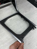 Center Dash Console Carbon Fiber Trims Panels 51168096321 51169396502 BMW F92 M8
