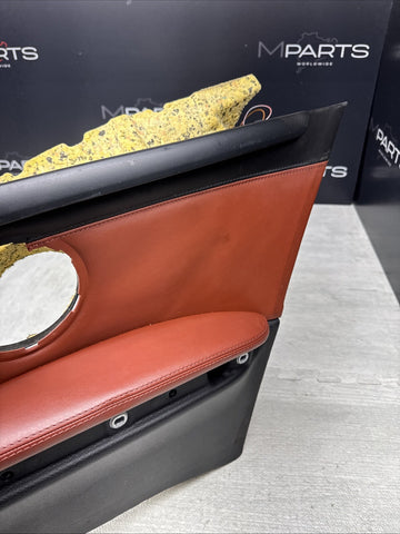 08-13 BMW E93 M3 Convertible Rear Right Door Card Panel Trim Fox Red