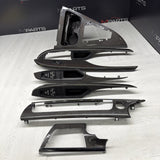 13-19 OEM BMW F06 M6 Central Console Dash Center Door Carbon Interior Trim Set