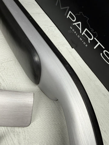 01-06 BMW E46 M3 Coupe Interior Armrests Trim Set Brushed Aluminum *Tab