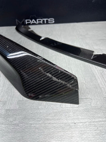 Carbon Fiber M Performance Front Bumper Lip 21-25 BMW G80 G82 G83 M3 M4 *Cracked