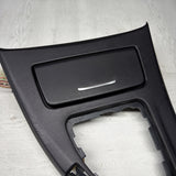 BMW E93 M3 08-13 Front Black Leather Manual Center Console Trim Assembly OEM