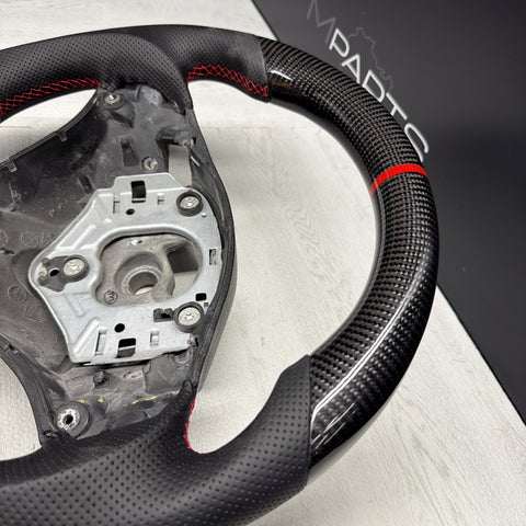 08-13 BMW E90 E92 E93 M3 OHC Carbon fiber Steering Wheel Red Stitched DCT