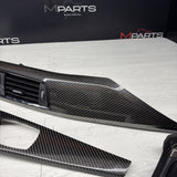 15-20 BMW F80 M3 F80 F82 M3 M4 Carbon Fiber Interior Dash Dashboard Trim Set OEM