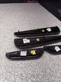 01-06 BMW E46 M3 Convertible Door Upper Arm Rest Armrest Pads Black