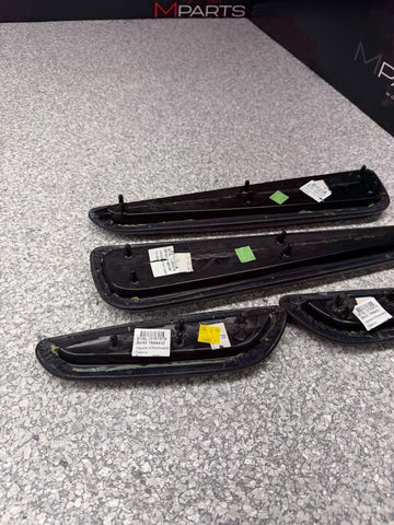 01-06 BMW E46 M3 Convertible Door Upper Arm Rest Armrest Pads Black