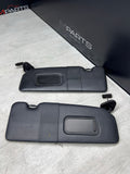 BMW E64 M6 Convertible OEM Sunvisors Sun Visors Black Leather Pair