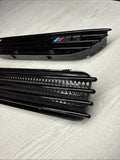 01-06 BMW E46 M3 Left Right Fender Vent Grilles Grills Trims Gloss Black