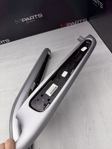 01-06 BMW E46 M3 Brushed Aluminum/Grey Door Trim Armrests Front