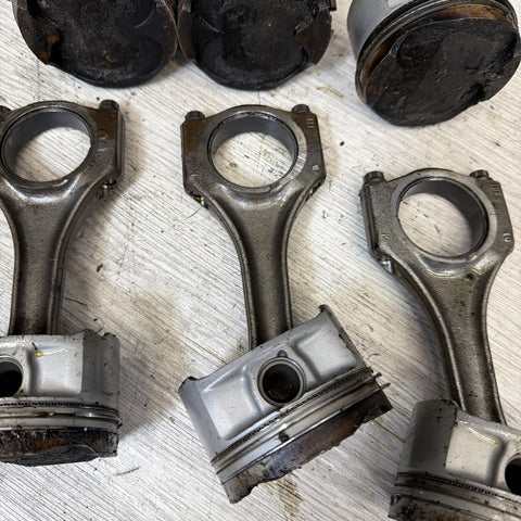 1996-2000 BMW S52 Engine Piston and Connecting Rod Set of 6 E36 M3 Z3M OEM