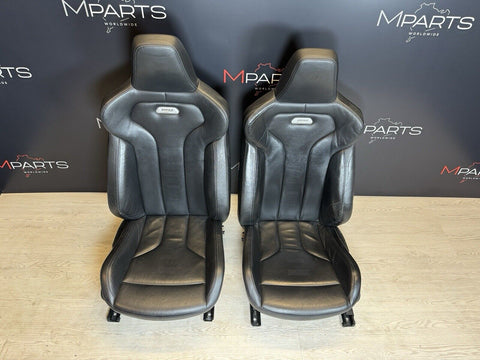 15-20 BMW F82 M4 COUPE FRONT HEATED SEATS MERINO BLACK