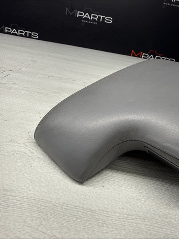 01-06 BMW E46 M3 Center Console Armrest Arm Rest Dove Grey Leather Top Only
