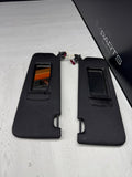 09-13 BMW M3 E92 Coupe Front Left and Right Sun Visor Black Set Pair OEM
