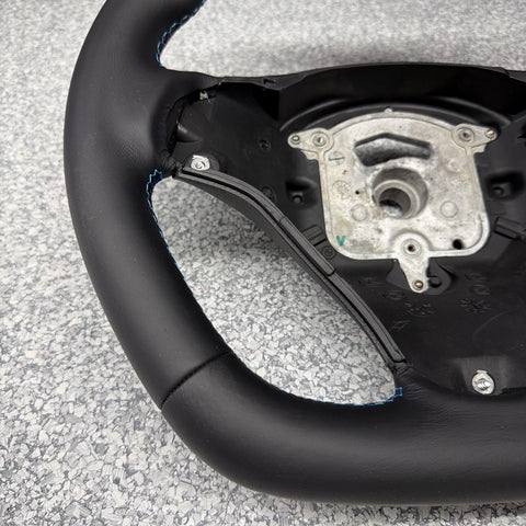 BMW 08-13 E92 M3 Manual Custom Leather Sides Flat Bottom Top Steering Wheel Red
