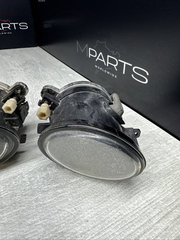01-06 BMW E46 M3 00-03 E39 M5 Left Right Fog Lights Lens Foglight Non Fluted OEM