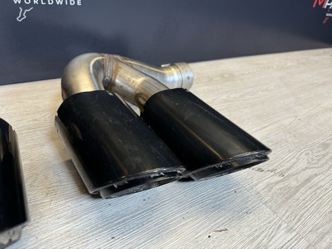 2019-2021 Porsche Cayenne Base Rear Exhaust Muffler Tips Pipes OEM