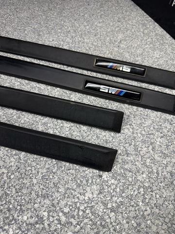 BMW E36 M3 Sedan 1992-1998 Black Door Mouldings Trims Set OEM