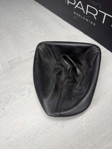 08-13 BMW E90 E92 E93 M3 Leather Stich Gear Shift Boot Gaiter Black with Frame
