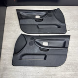 92-98 BMW E36 Sedan Front Interior Door Panel Card Pair Black Nappa OEM *Notes*