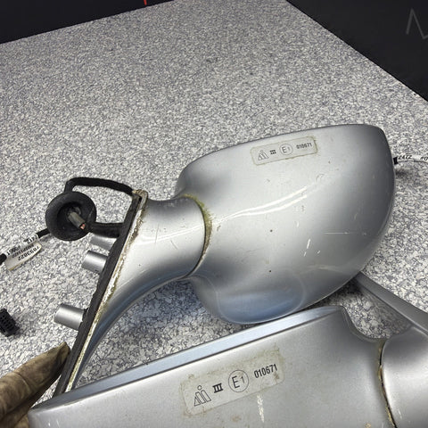01-06 BMW E46 M3 Side View Door Mirrors Pair Titan Silver *Notes*