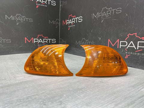 BMW 3 E46 M3 FRONT AMBER INDICATOR CORNER LIGHTS LAMPS 63126904299 GENUINE