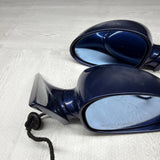 01-06 BMW E46 M3 Side View Door Mirrors Pair Mystic Blue *Notes*
