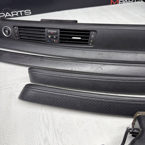 08-13 BMW E92 E93 M3 Interior Trim Set Carbon Leather OEM *Scuffs*