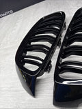 BMW 15-20 F80 F82 F83 M3 M4 Front Kidney Grilles Gloss Black Set