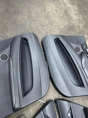 08-14 BMW E71 X6M Front & Rear Door Cards Panels Covers Trims Black