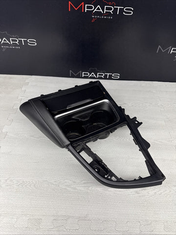 15-20 BMW F80 F82 F83 M3 M4 Front Cup Holder Center Console Trim White Stitching